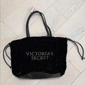 Victoria's Secret Elegant Velvet Black Tote